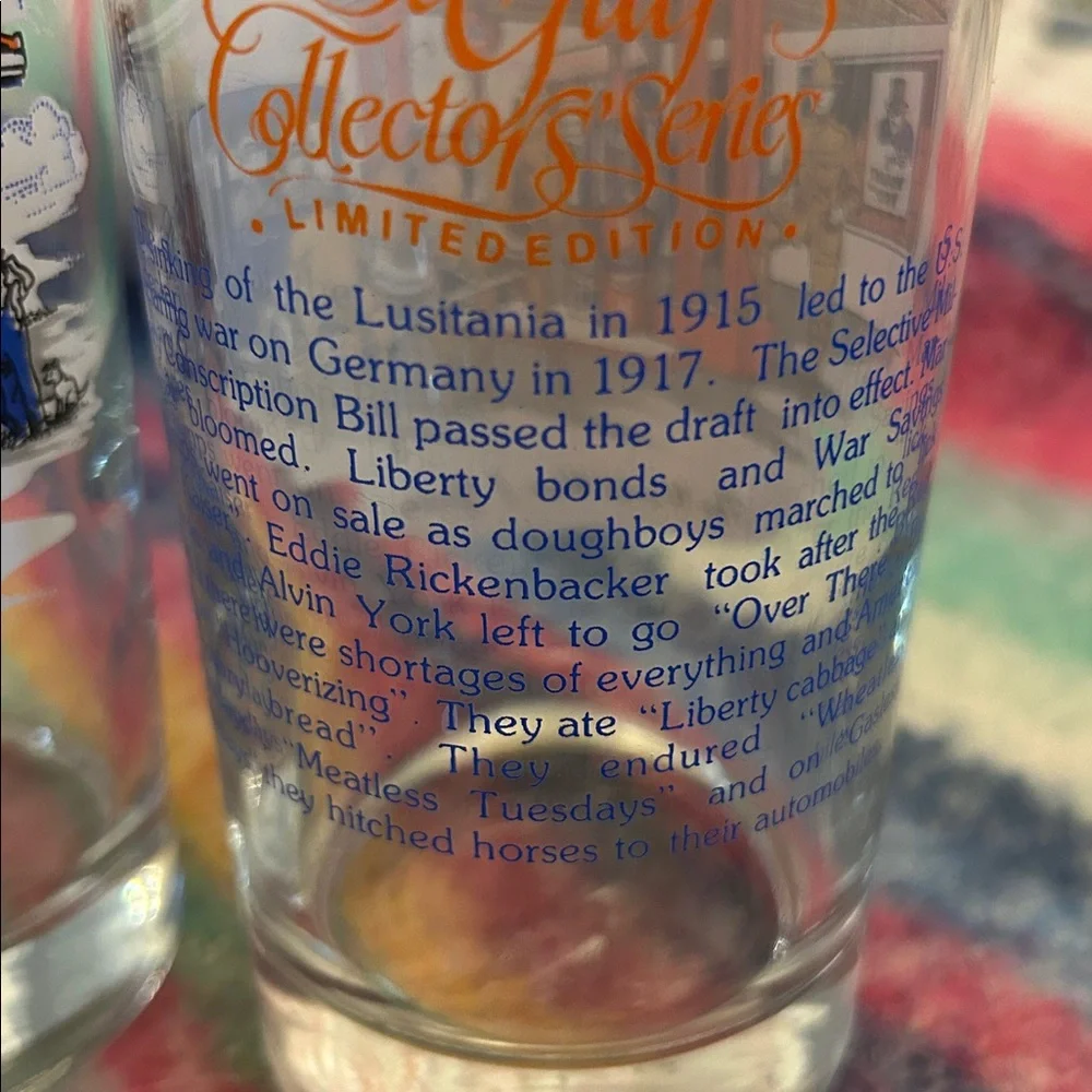 Vintage Gulf Oil The Gulf Roaring 20's Glass Set
